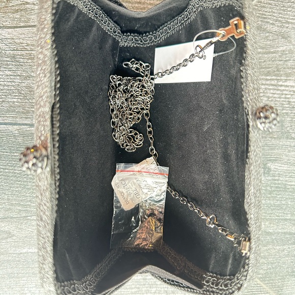 Gunmetal Clutch, with Shoulder Chain, fits IPhone - Picture 4 of 7